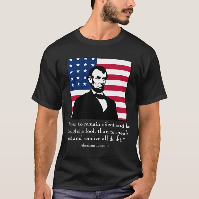 Camiseta Abraham Lincoln y cita (Anverso)