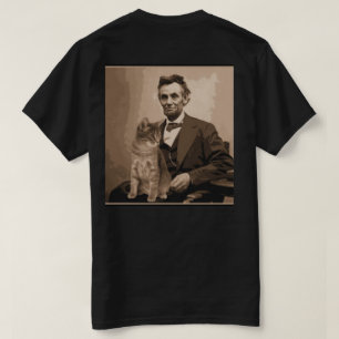 Camiseta Abraham Lincoln y su gato "Dixie".