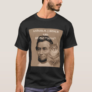 Camiseta Abraham Lincoln y su gato "Dixie "