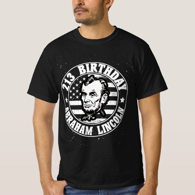 Camiseta Abraham lincoln's 213th birthday (Anverso)
