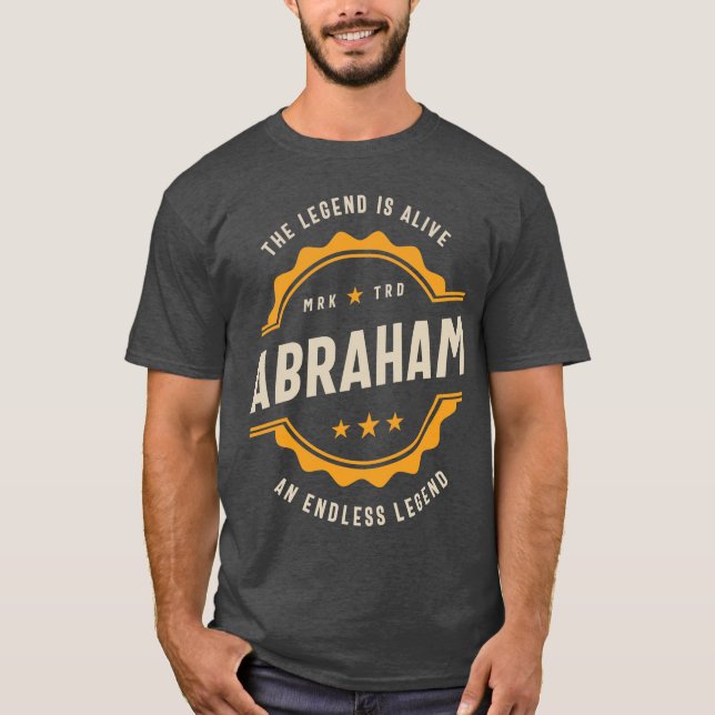 Camiseta Abraham Nombre personalizado Regalo de cumpleaños (Anverso)