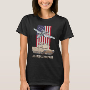 Camiseta Abrams M1A2 A 10 Thunderbolt II Bandera Americana