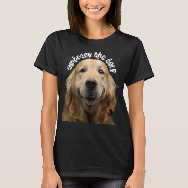 Camiseta Abraza a Derpy Dog Derpy Golden Retriever (Anverso)