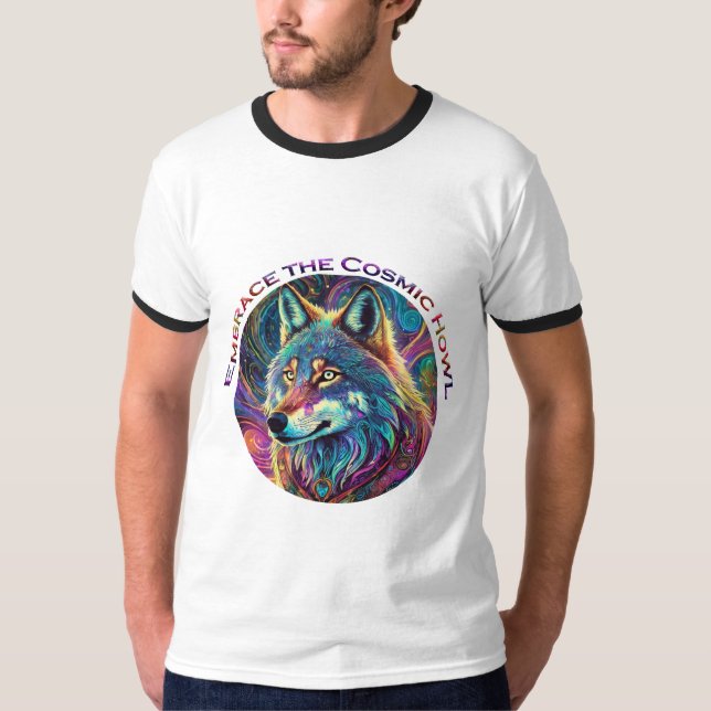 Camiseta Abraza al Lobo Cósmico (Anverso)