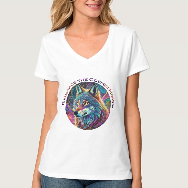 Camiseta Abraza al Lobo Cósmico (Anverso)