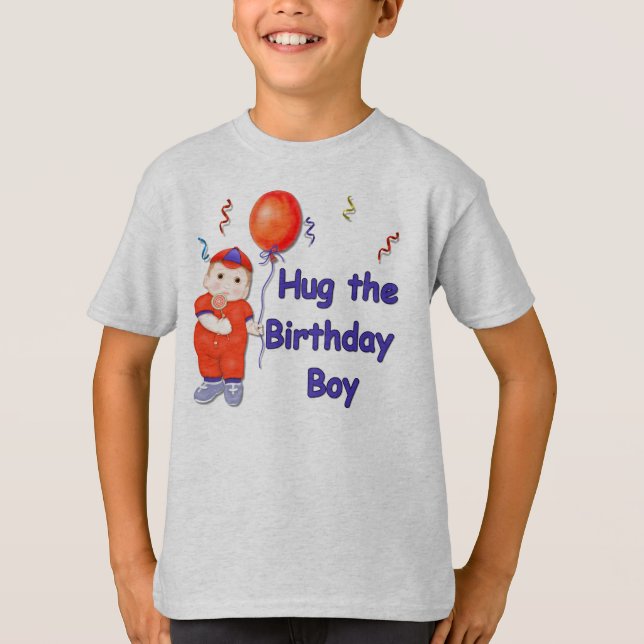 Camiseta Abraza al niño de cumpleaños (Anverso)