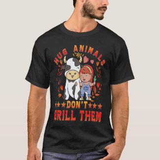 Camiseta Abraza Animales no los asas Vegano Vegano Dicho