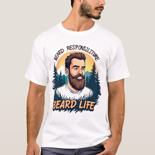 Camiseta Abraza la vida barba (Anverso)