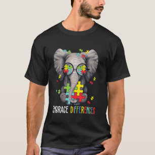 Camiseta Abraza las Diferencias Elefante Divertido Concienc