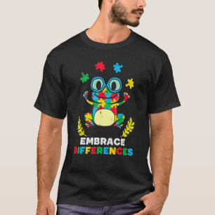 Camiseta Abraza las Diferencias Rompecabezas Rana Concienci