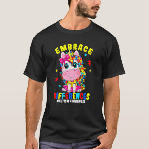 Camiseta Abraza las Diferencias Unicornio Pieza de Rompecab