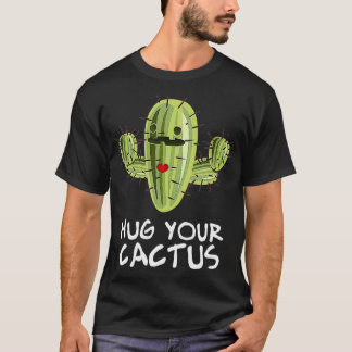 Camiseta Abraza Tu Cactus Suculento Diversión Humorística