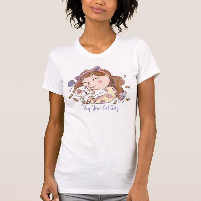 Camiseta Abraza tu día de gato (Anverso)