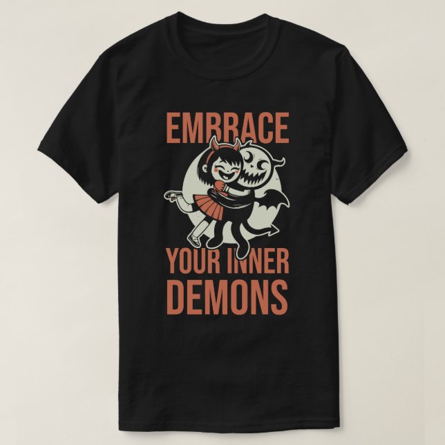 Camiseta Abraza tus demonios internos 1 (Diseño del anverso)