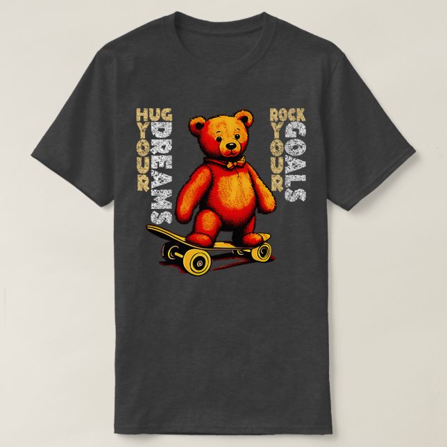 Camiseta Abraza tus sueños sacude tus objetivos (Diseño del anverso)