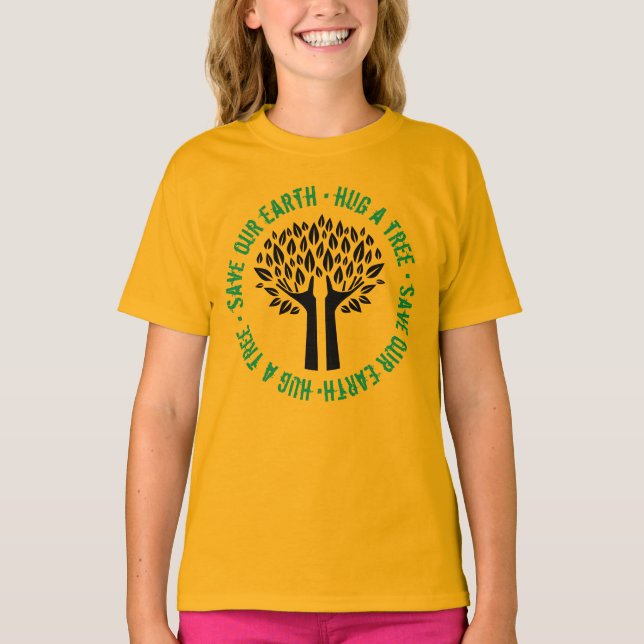 Camiseta Abraza un árbol para salvar nuestra tierra (Anverso)