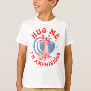 Camiseta Abrázame, soy anfibio! Funny Axolotl San Valentín