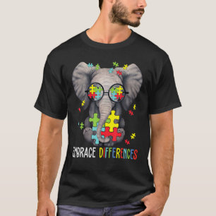 Camiseta Abrazando diferencias Elephant Funny Autism Awaren