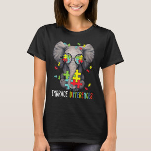 Camiseta Abrazando diferencias Elephant Funny Autism Awaren