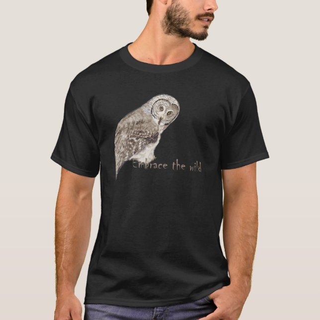 Camiseta Abrazando la cita de acuarela de ave salvaje (Anverso)