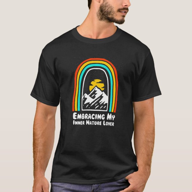 Camiseta Abrazando la naturaleza interior Camping Forest Ca (Anverso)