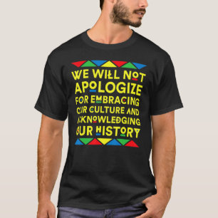 Camiseta Abrazando nuestra historia cultural Orgullo negro 