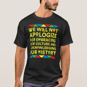 Camiseta Abrazando nuestra historia cultural Orgullo negro 