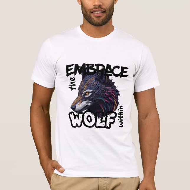 Camiseta Abrazar al lobo dentro (Anverso)