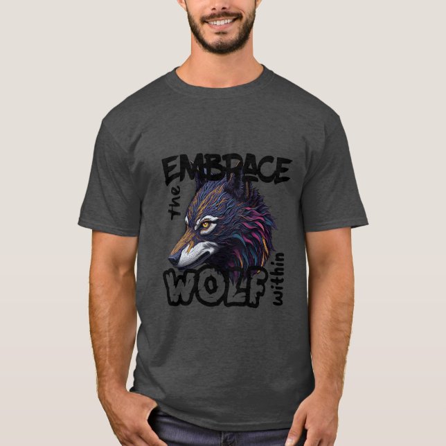 Camiseta Abrazar al lobo dentro (Anverso)