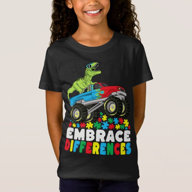 Camiseta Abrazar las diferencias en el autismo de los camio (Anverso)