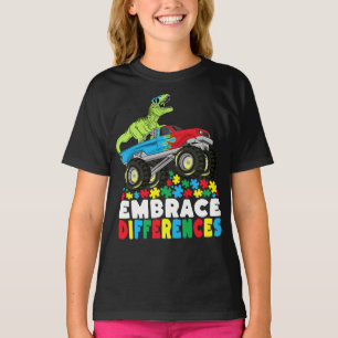 Camiseta Abrazar las diferencias en el autismo de los camio