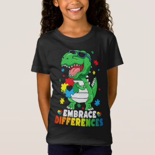 Camiseta Abrazar las diferencias T Rex Dinosaurio Concienci