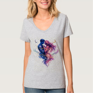 Camiseta Abrazo cósmico de polvo de estrellas y destino