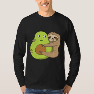 Camiseta Abrazo de aguacates para animales lindo perezoso