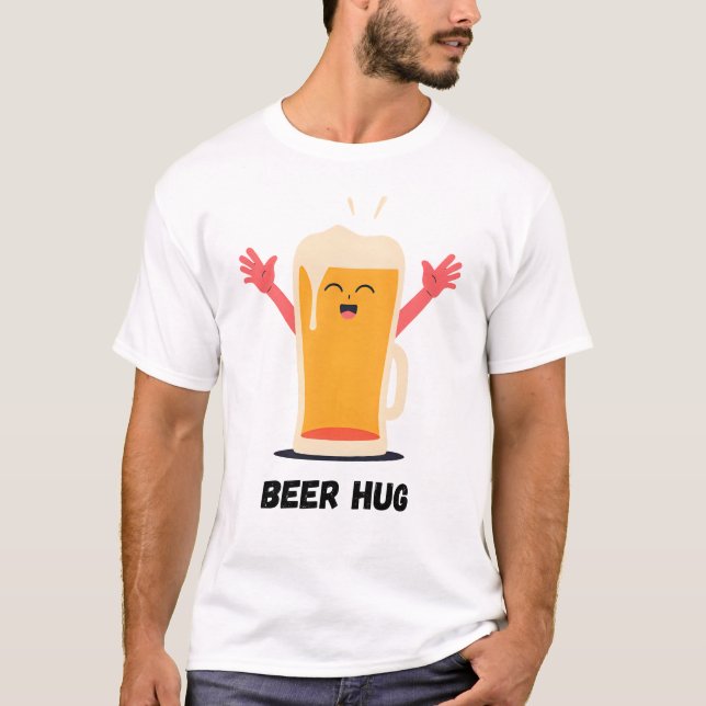 Camiseta Abrazo De Cerveza - La Raza Que Se Puede Adoptar (Anverso)