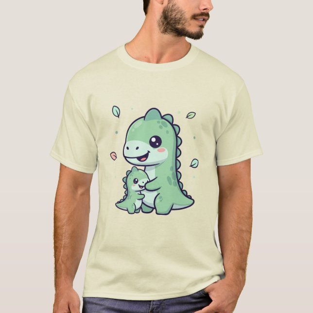 Camiseta Abrazo de Dinosaurio Adorable  (Anverso)