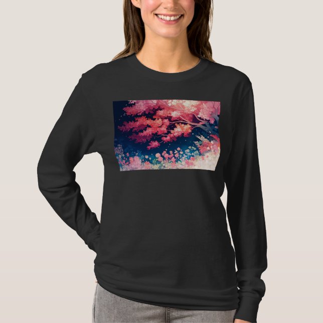 Camiseta Abrazo de flor de cerezo (Anverso)
