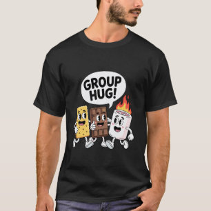 Camiseta Abrazo de grupo Smores Senderismo Campista Diverti