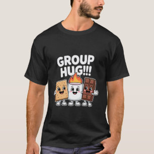 Camiseta Abrazo de grupo Smores Senderismo Campista Diverti