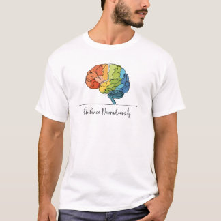 Camiseta Abrazo de la neurodiversidad Línea de arte Arcoiri