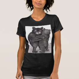 Camiseta Abrazo de oso. Dos osos que abrazan hacia fuera en