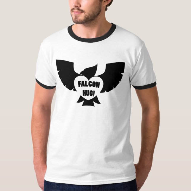 Camiseta ¡Abrazo del halcón del bocadillo del miedo! (Anverso)