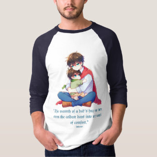 Camiseta Abrazo del padre - Chibi Style Raglan