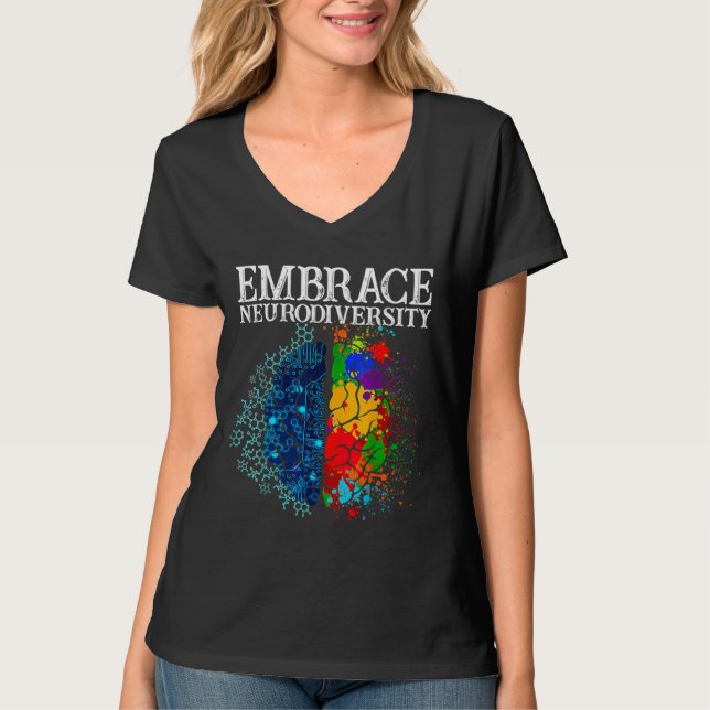 Camiseta Abrazo divertido Neurodiversidad Autismo de Adhd A (Anverso)