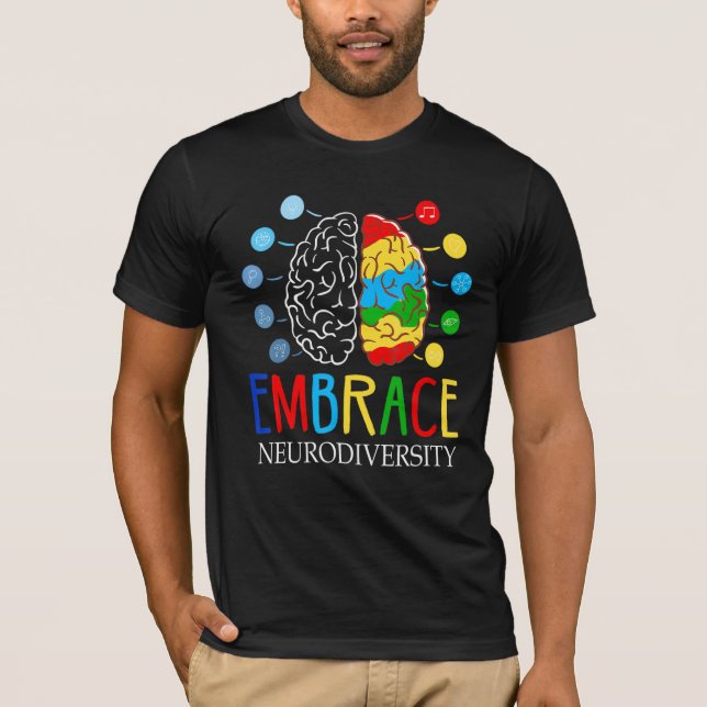 Camiseta Abrazo divertido Neurodiversidad Autismo de Adhd A (Anverso)