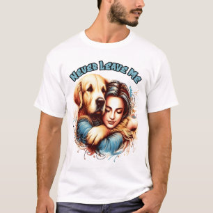 Camiseta Abrazo entre mujer y perro