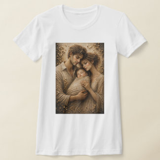 Camiseta Abrazo Eterno – Retrato de Familia en Micro Mosaic