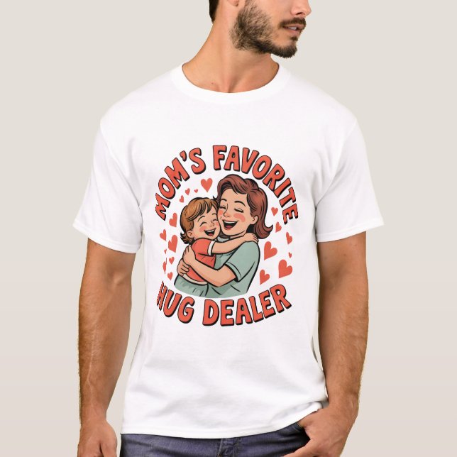 Camiseta Abrazo favorito de mamá - Hombres divertidos y dul (Anverso)