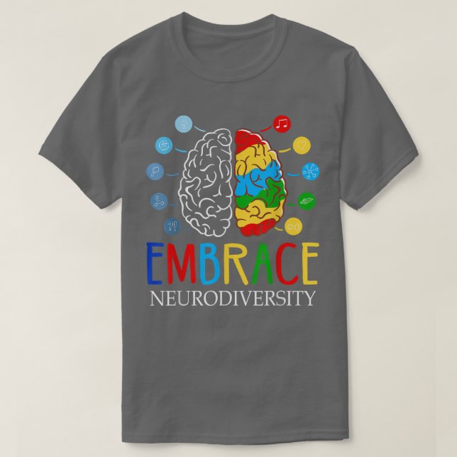 Camiseta Abrazo gracioso Neurodiversidad Autismo del TDAH C (Diseño del anverso)