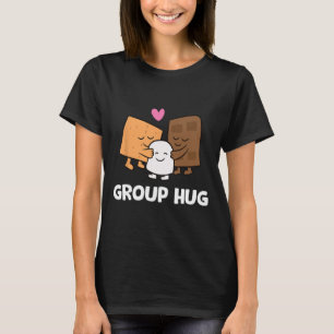 Camiseta Abrazo grupal divertido de malvaviscos de camping 